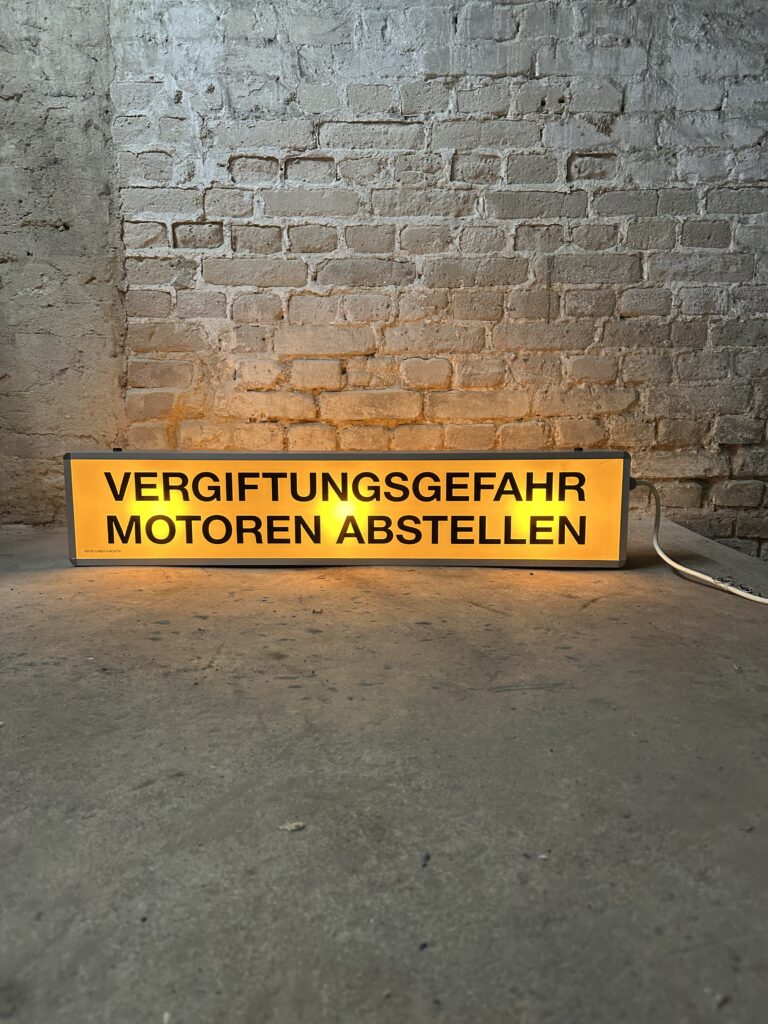 Vintage Werkstatt Warnschild
